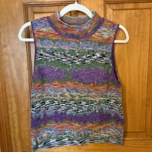 Desigual mock neck sweater tank